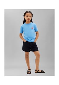Calvin Klein - T-Shirt Small Chest Monologo, Baumwolle, für Kinder - CG1 BLUE