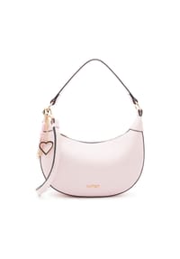 L.CREDI RAGNA - Schultertasche, Halbmond-Silhouette, für Damen - CHERRY BLOSSOM