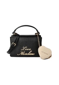 LOVE MOSCHINO Heart Charm - Heart Charm Handtasche Leder 21 cm - black