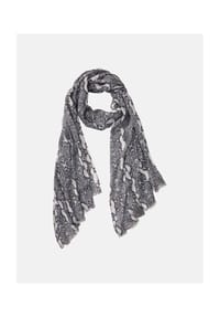 olsen - Schal mit Schlangenprint - Dark Slate