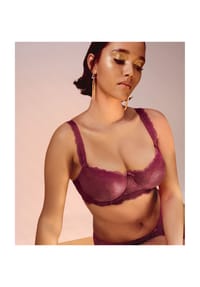 Aubade - Balconette-BH, Spitze, Zierschleife, für Damen - MULLBERRY 0
