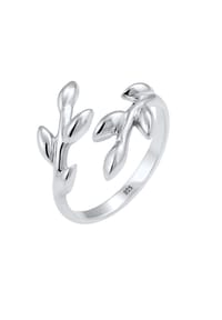 elli. - Ring Olivenblatt Zweig Natur 925 Silber - Silber