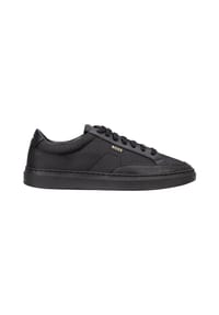 BOSS - Herren Sneaker - Kieran Tenn alnymn, Halbschuh, Materialmix, Logo, Lederbesatz - Schwarz