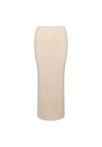 MODA MINX - Maxirock Scrunch aus strukturiertem Scrunch-Material - Beige