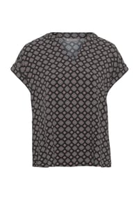 GALERIA - Shirtbluse "Lissy 1", Split-Neck, für Damen - BLACK MINIMAL