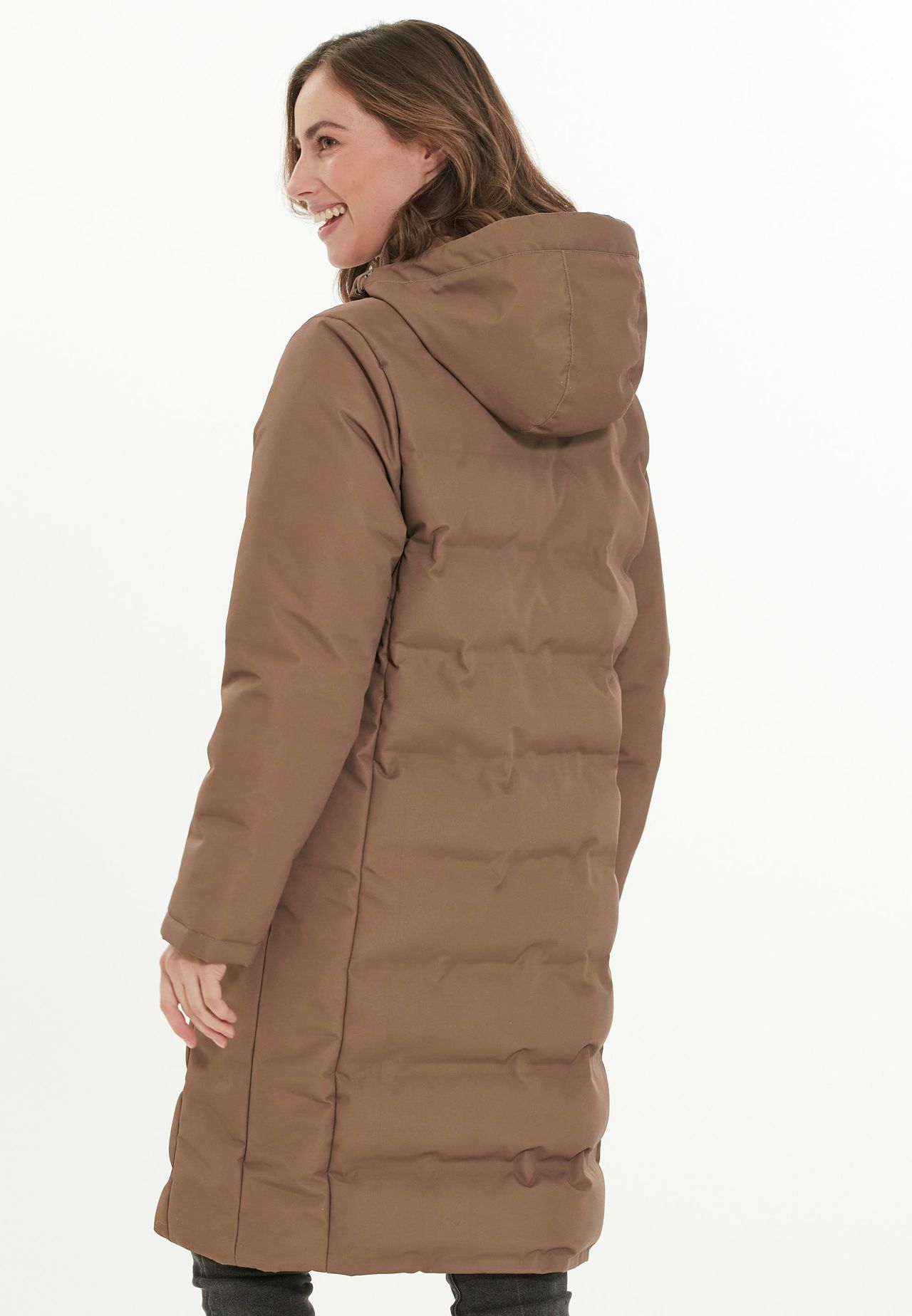 Hooded cinch bottom best sale cocoon puffer coat