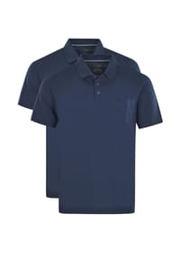 hajo - Poloshirt 2er Pack Pique - Admiralsblau
