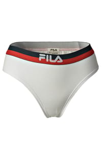 FILA - Damen String - Regular Waist, Logo-Bund, Cotton Stretch, einfarbig, XS-XL - Grau