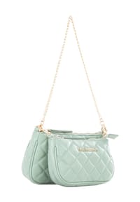 VALENTINO BAGS - OCARINA Umhängetasche, Stepp-Optik, Reißverschluss, für Damen - SALVIA
