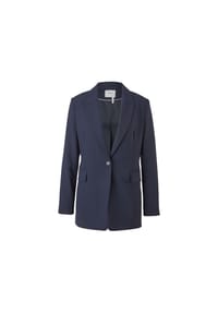 s.Oliver BLACK LABEL - Longblazer, Schulterpads, Knopfverschluss, für Damen - 5959 DARK NAVY
