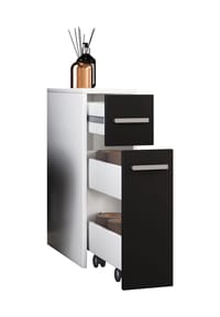 VCM. - Holz Midischrank | Nischenschrank | Maße: H. 61 x B. 20 x T. 45 cm | Raumteiler | 2 Schubladen - Zalo - Weiß