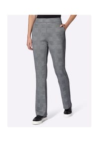 heine - Jersey-Hose - schwarz-ecru-kariert