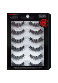 red cherry EYELASHES - Bandwimpern DW - 6 Pairs - schwarz