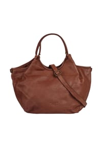 Samantha Look - Handtasche Echt Leder, Made In Italy - cognac