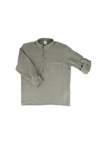 maximo® - GOTS MINI BOY-Hemd, langer Arm Musselinstoff - altindigo-weiß-streifen