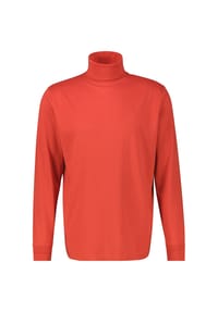 LRS - Langarm-Shirt aus reiner Baumwolle mit Rollkragen - BLACK