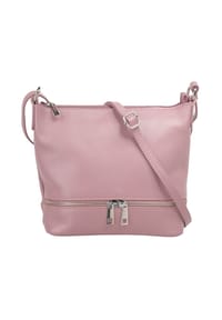 Cluty - Umhängetasche Echt Leder, Made In Italy - beige