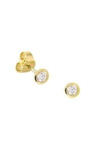 MONCARA - Damen Ohrstecker, 585er Gold, 2 Diamanten zus. ca. 0,25 Karat - Gelbgold