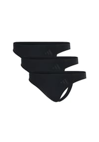 adidas - Damen Strings, 3er Pack - Sport Active Seamless, Thongs, Unterwäsche, Logo, einfarbig - Schwarz