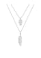 elli. Halskette Layer Feder Hand Der Fatima 925 Silber, Mit Kristallen Von Swarovski® Bild 1