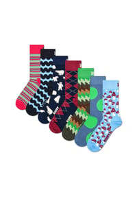 HAPPY SOCKS - Unisex Socken, 7er Pack, Geschenkbox - Seven Days 2