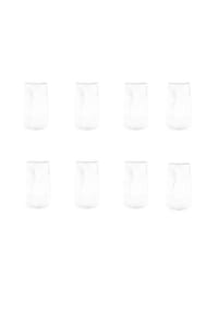 mulex® - Glas Set Stripe Riffel Longdrink-Glas - Transparent 2x