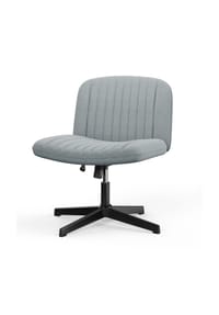 Rattantree - Armloser Drehstuhl mit Kreuzgestell, höhenverstellbar & ergonomisch, für Home Office,grau - beige