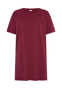 S.Oliver Red Label - Sleepshirt, Rundhals-Ausschnitt, für Damen - 756 BORDEAUX