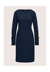 MADELEINE - Jerseykleid mit Nietendetail am Ärmel - marine