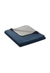 Biederlack® - Wohndecke - Melange Doubleface Zierstich, Baumwollmischung - ANTHRAZITE