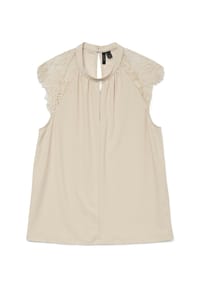 VERO MODA® - Blusentop Milla, Stehkragen, für Damen - 195780 PUMIC STONE
