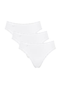sloggi - 24/7 Cotton Lace Taillenslip, 3er-Pack, Bordüre, für Damen - brush