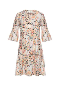 BETTY & CO - Stufenkleid mit Print - Cream/Red