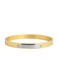 Adelia's Bold Style - Armband – Armreif aus Edelstahl Ø 5,6 cm cm - gold