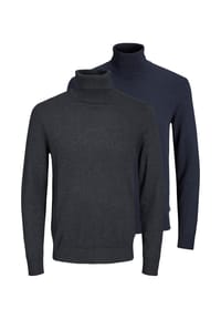 JACK & JONES - Pullover 2er Pack Emil Knit - Schwarz