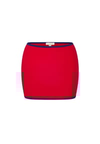 MODA MINX - Minirock mit modernem Kontrast-Design - Red