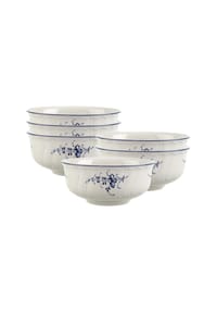 Villeroy & Boch Dessertschalen Vieux Luxembourg ø 12,9 cm 6er Set weiß-blau - VIEUX LUXEMBOURG - weiß-blau
