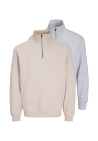 JACK & JONES - Sweattroyer 2er Pack Bradley - Hellgrau / beige