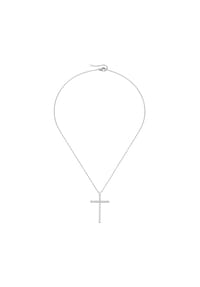 SMART JEWEL® - Kette Anhänger Kreuz, Zirkonia Steine, Silber 925 - gold