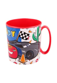 COFI - Disney Cars Becher Mikrowellengeeigneter Kunststoffbecher 390?ml – Mot - Rot 9x8x11cm