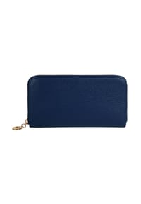 Cluty - Geldbörse Echt Leder, Made In Italy - blau