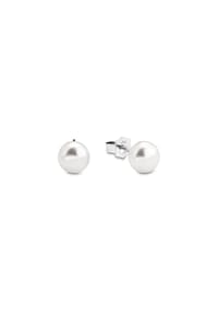 amor - Damen Ohrstecker, 925er Silber mit Süßwasser-Zuchtperlen - silber