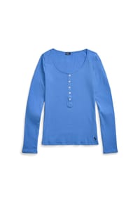 POLO RALPH LAUREN - Longsleeve Whisper Weight Cotton - cornflower