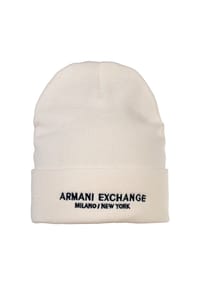 ARMANI EXCHANGE - Herren Mütze - Cappello Beanie, Rippstrick, Logo, One Size - Grau