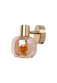 näve Leuchten - Glas-Wandspot "LIBBY" H: 16cm messing - messing