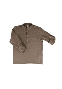 maximo® - GOTS MINI BOY-Hemd, langer Arm Musselinstoff - altindigo-weiß-streifen