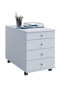 VCM. - Rollcontainer | Beistellcontainer mit Schubladen | Maße ca. H. 57 x B. 42 x T. 75 cm | Bürocontainer – Lona - Anthrazit / Honig-Eiche