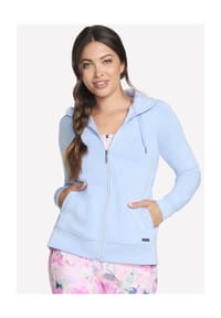 SKECHERS® - Kapuzensweatjacke SKECHLUXE ELEVATE HOODED FZ JACKET - white/lavendel/mint