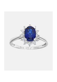 Diamant L'eternel - Cluster Ring, mit 0.25 ct Diamant, 375 Weißgold - white gold