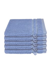 SCHIESSER - Frottier-Waschhandschuhe Milano im 5er-Set (16x22cm) - Babyblau